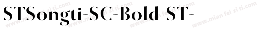 STSongti-SC-Bold ST字体转换